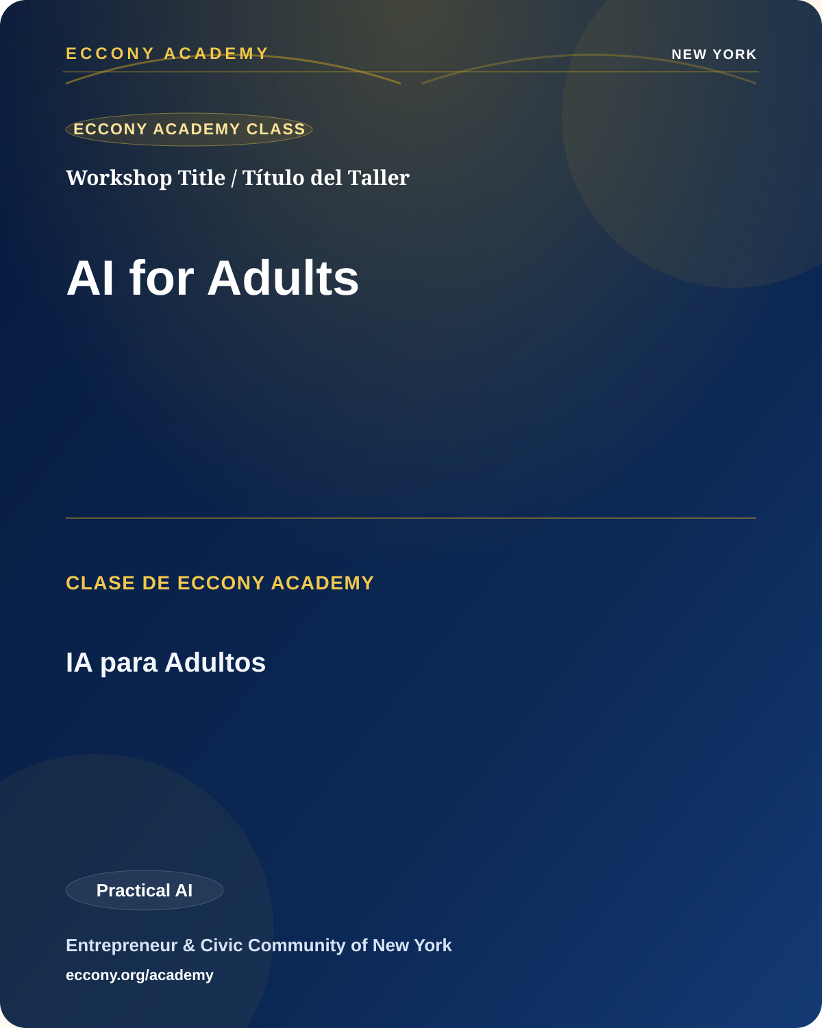 AI for Adults at ECCONY Academy