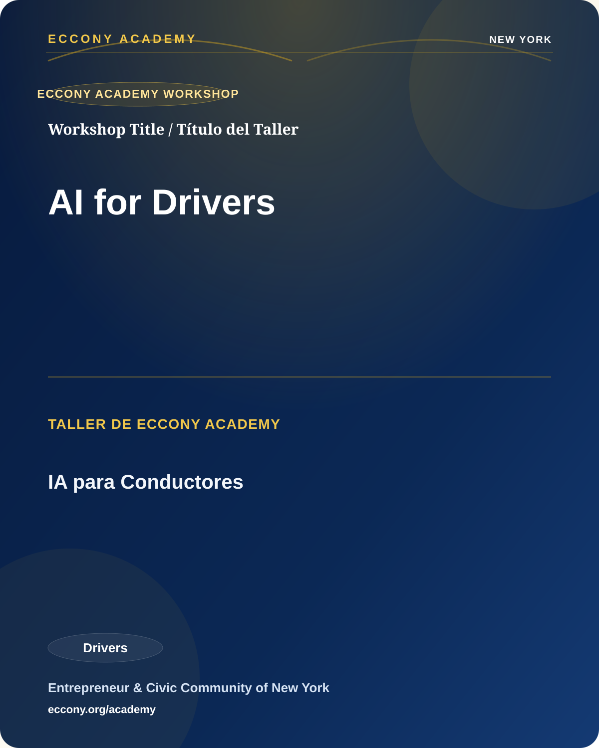 AI for Drivers at ECCONY Academy