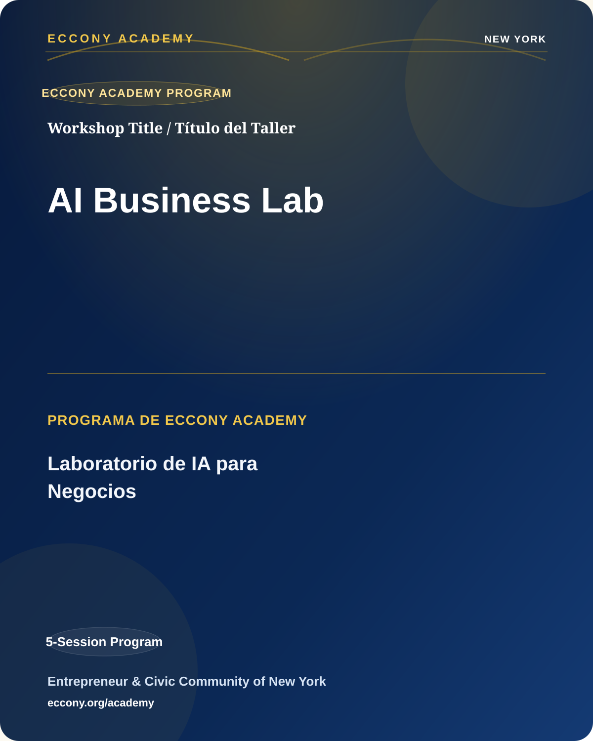 AI Business Lab at ECCONY Academy