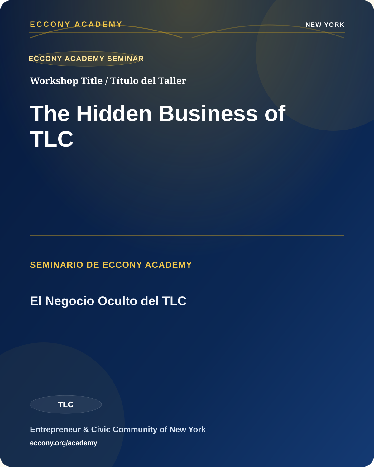 The Hidden Business of TLC at ECCONY Academy